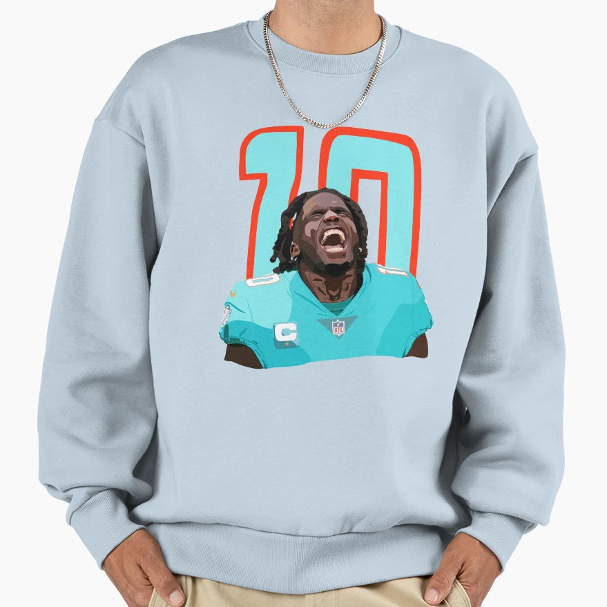 10 TH Dolphins Star Sweatshirt - Casual Everyday Wear for Adults - T-Shirt, Sweatshirt, Hoodie