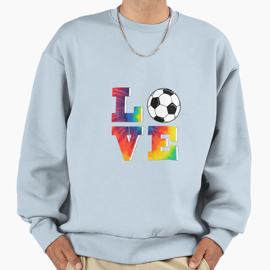 Soccer Tie Dye Big Love Forn Sweatshirt - Unique Graphic for Adults - T-Shirt, Sweatshirt, Hoodie