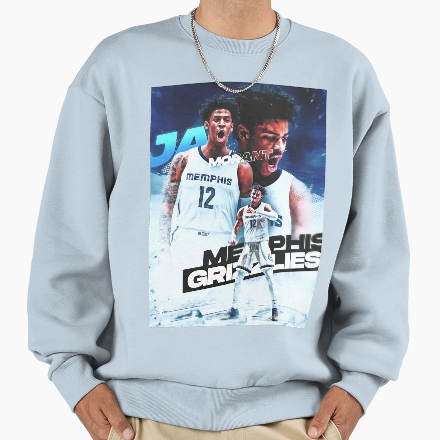 Ja Morant 12 Basketball Sweatshirt - Novelty Apparel for Adults - T-Shirt, Sweatshirt, Hoodie