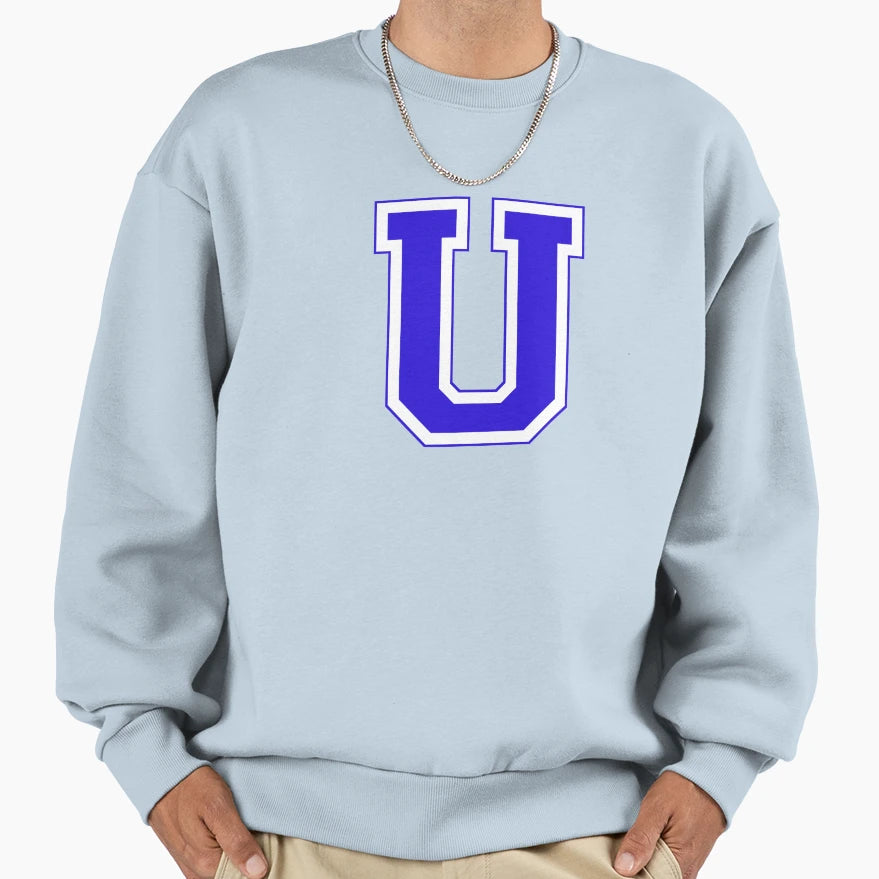 Varsity Letter U Sweatshirt - Custom Art Print Unisex - T-Shirt, Sweatshirt, Hoodie