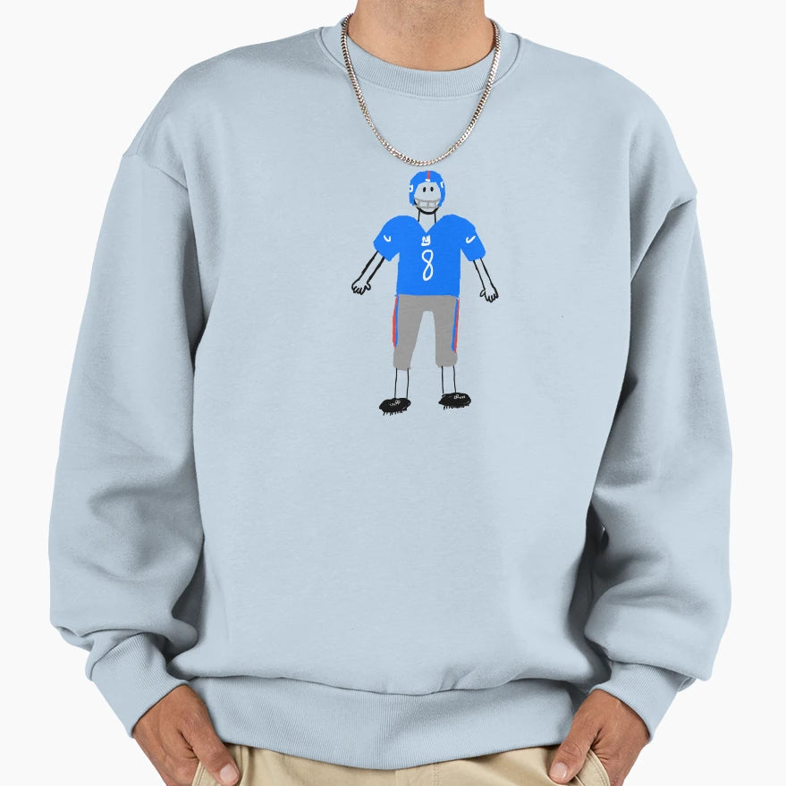 Daniel Jones Giants Doodle Sweatshirt - Streetwear Style Unisex - T-Shirt, Sweatshirt, Hoodie