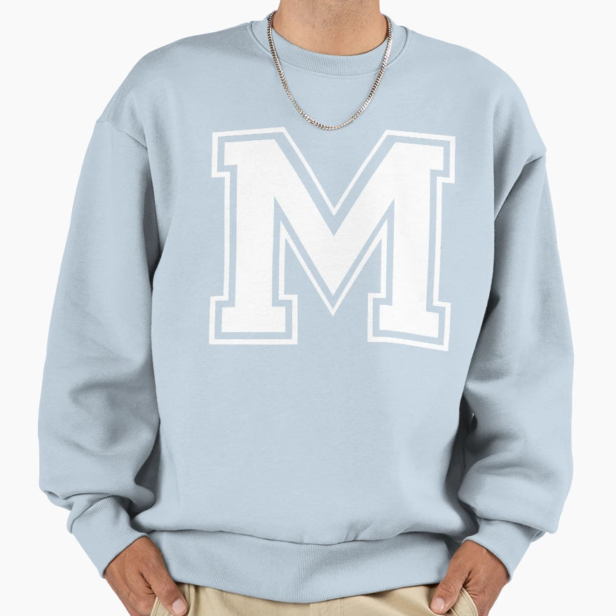 Letter M Alphabet Sweatshirt - Custom Art Print Unisex - T-Shirt, Sweatshirt, Hoodie