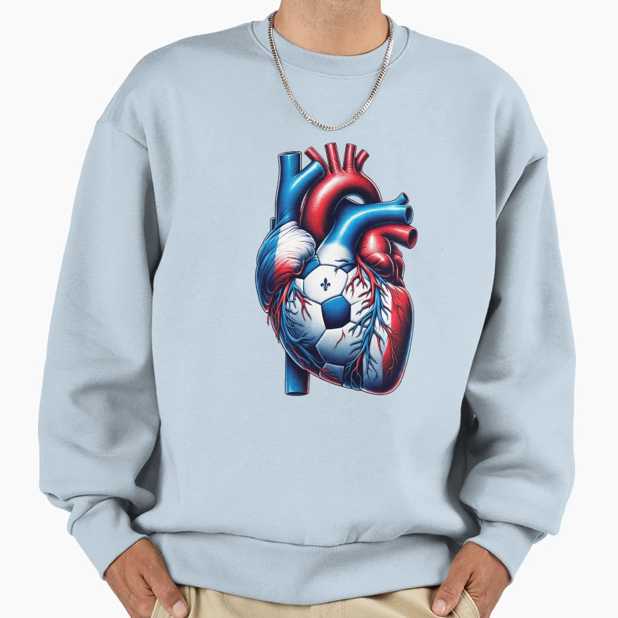 Heart France Sweatshirt - Casual Everyday Wear for Adults - T-Shirt, Sweatshirt, Hoodie