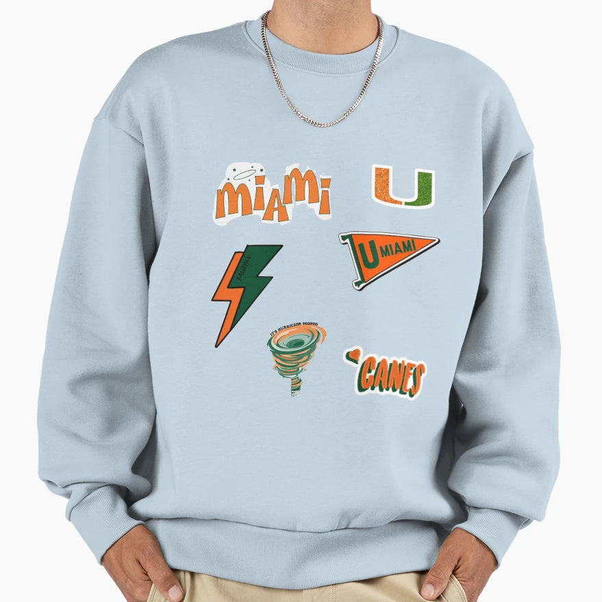 Miami Sweatshirt - Aesthetic Graphic Men Women - T-Shirt, Sweatshirt, Hoodie