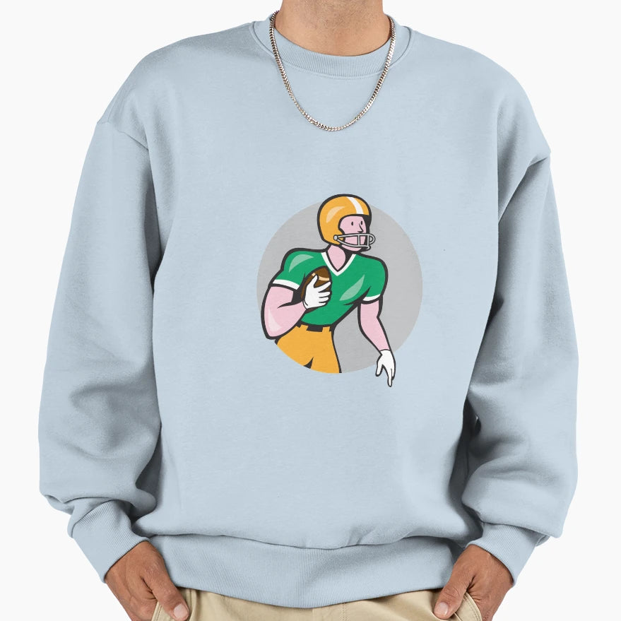 American Football Player Rusher Sweatshirt - Minimalist Print Men Women - T-Shirt, Sweatshirt, Hoodie