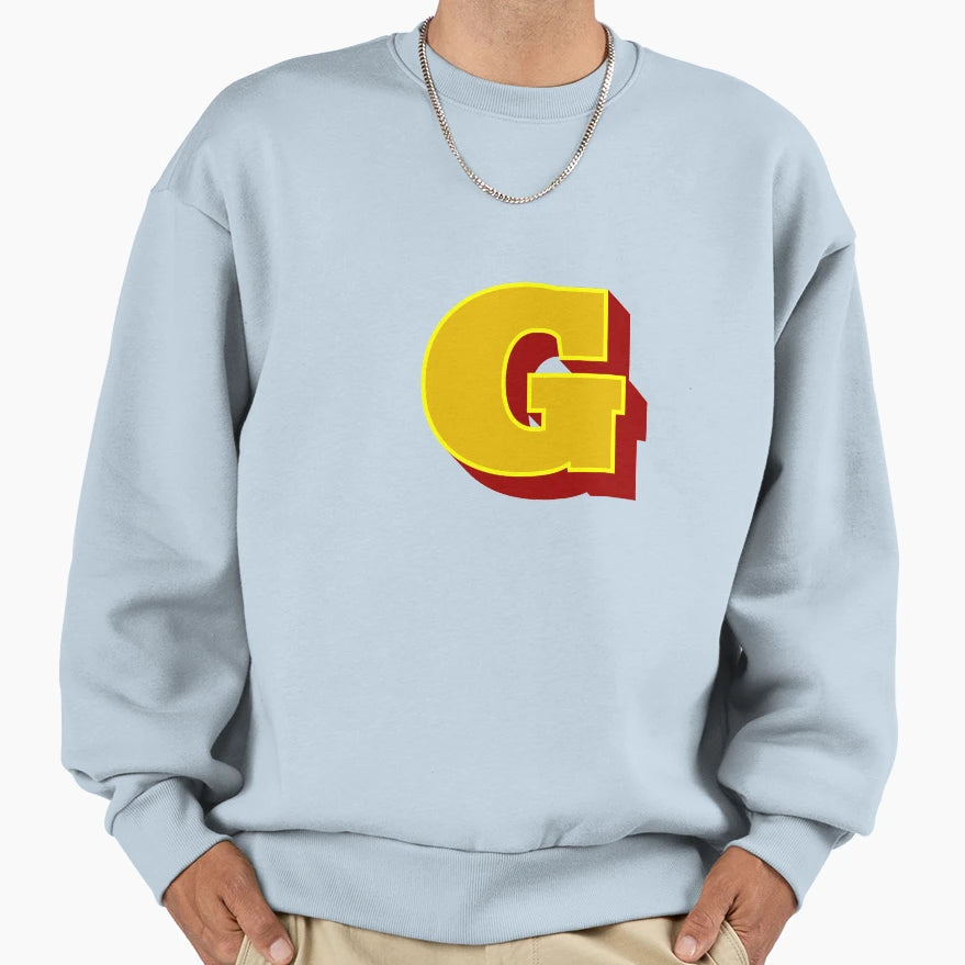 Letter G Street Art Typography Sweatshirt - Minimalist Print for Adults - T-Shirt, Sweatshirt, Hoodie