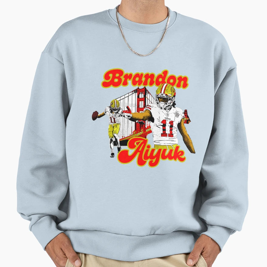 Brandon Aiyuk Football Playmaker Sweatshirt - Casual Everyday Wear Unisex - T-Shirt, Sweatshirt, Hoodie