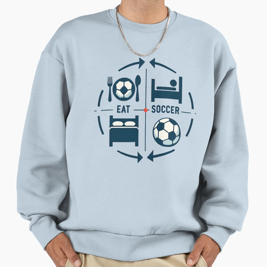 Soccer Life Cycle Sweatshirt - Graphic Print for Adults - T-Shirt, Sweatshirt, Hoodie
