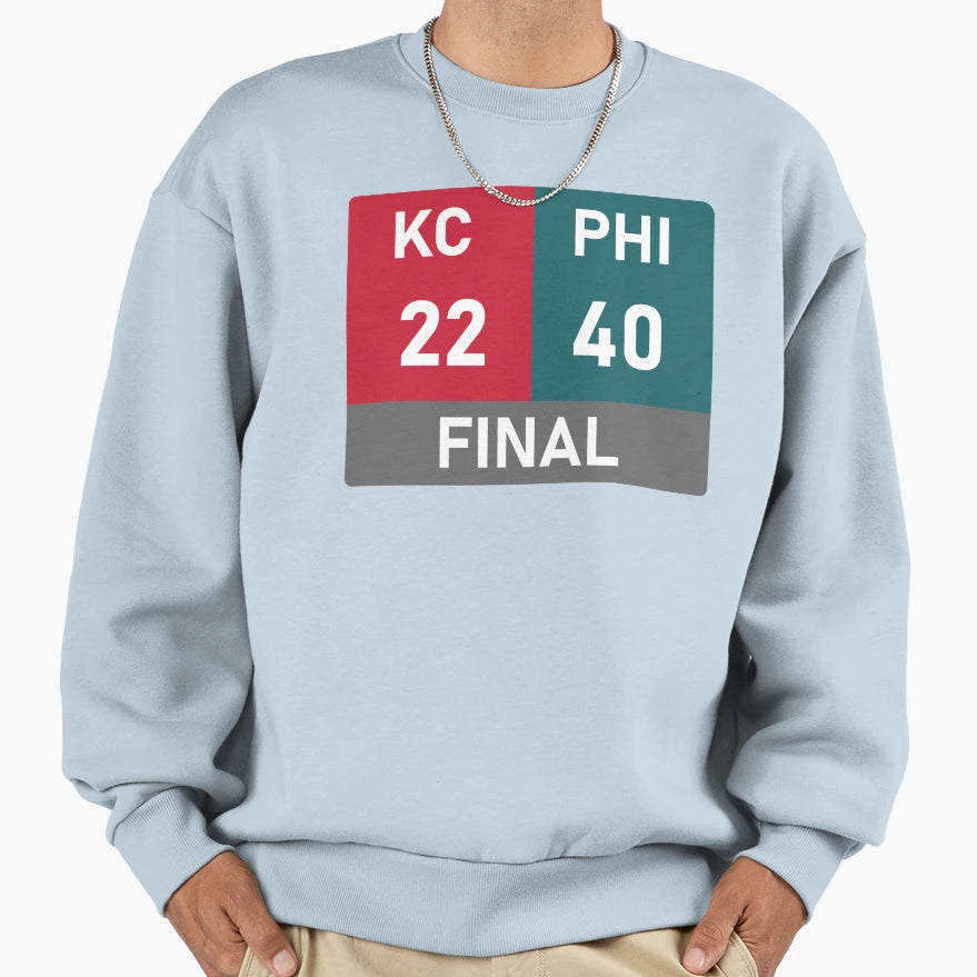 Super Bowl Final Score Sweatshirt - Custom Art Print Men Women - T-Shirt, Sweatshirt, Hoodie