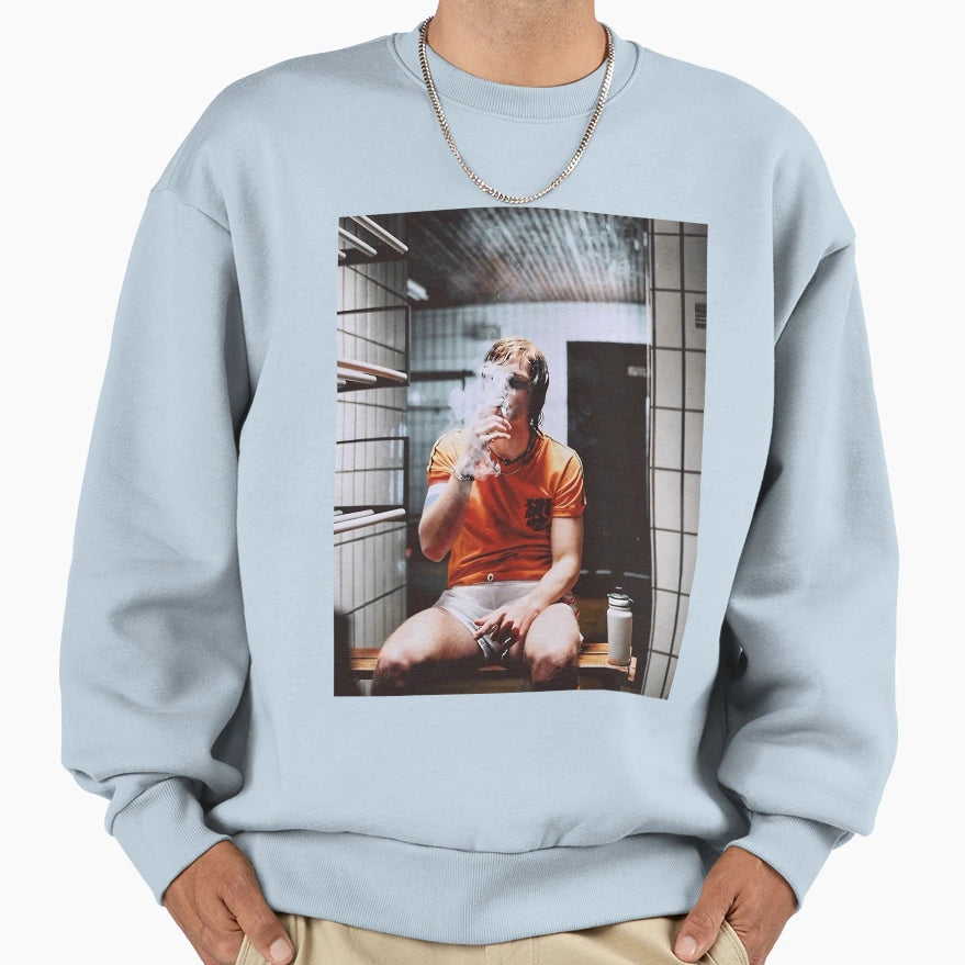 Cruyff Smoking Sweatshirt - Novelty Apparel Men Women - T-Shirt, Sweatshirt, Hoodie