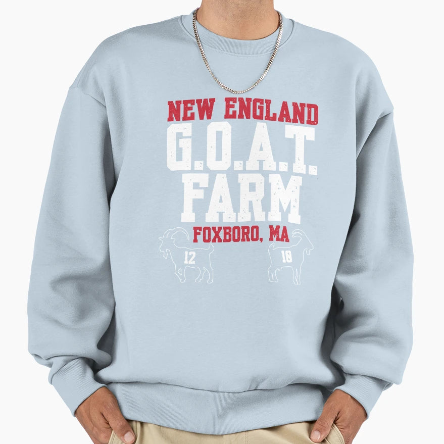 New England G O T Farm Sweatshirt - Minimalist Print for Adults - T-Shirt, Sweatshirt, Hoodie