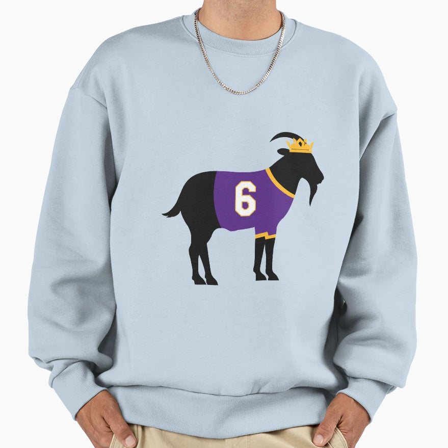 Lakers Lebron 6 Goat James Art Gift Sweatshirt - Streetwear Style Unisex - T-Shirt, Sweatshirt, Hoodie
