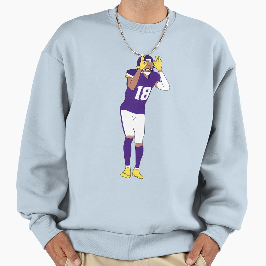 JJ Justin Jeffersonnn Sweatshirt - Unique Graphic for Adults - T-Shirt, Sweatshirt, Hoodie