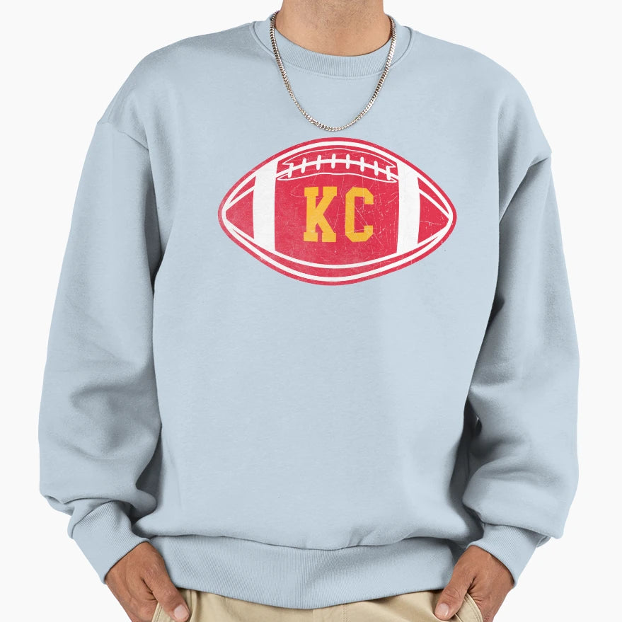 Kansas City Throwback Football Sweatshirt - Unique Graphic Unisex - T-Shirt, Sweatshirt, Hoodie