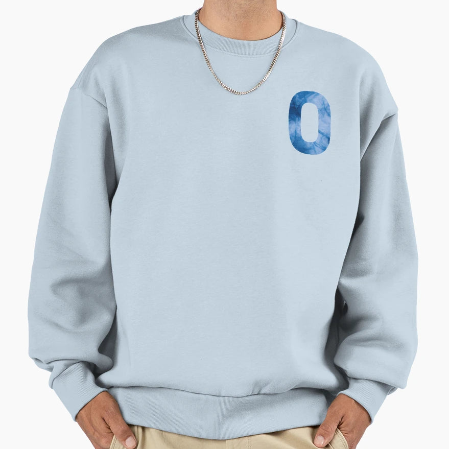 Blue Tie Dye O Sweatshirt - Aesthetic Graphic Men Women - T-Shirt, Sweatshirt, Hoodie