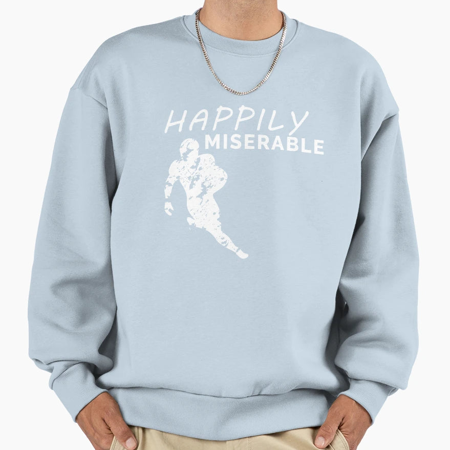 Happily Miserable Silhouette New Sweatshirt - Aesthetic Graphic for Adults - T-Shirt, Sweatshirt, Hoodie