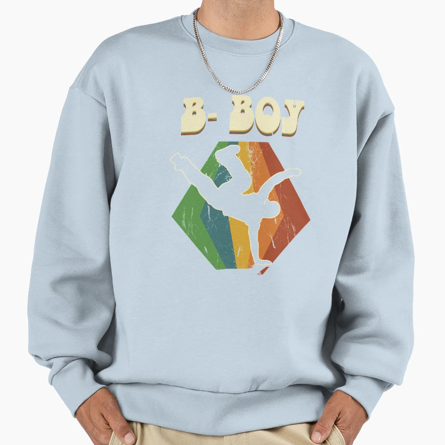 Breakdancing 70S B Silhouette Sweatshirt - Aesthetic Graphic for Adults - T-Shirt, Sweatshirt, Hoodie