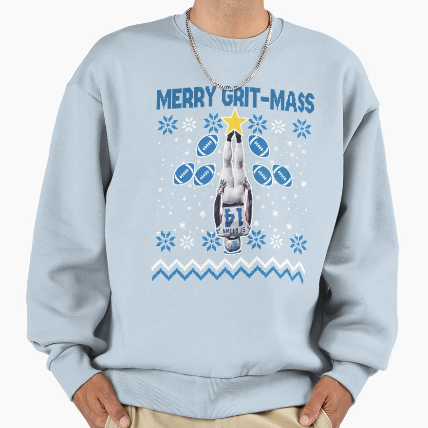 Amon Ra St Brown Funny Merry Grit Mas Sweatshirt - Streetwear Style Unisex - T-Shirt, Sweatshirt, Hoodie