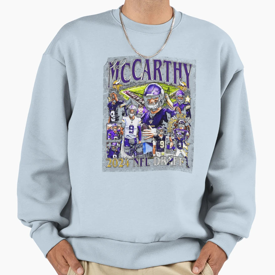 J J Mccarthy Bootleg Sweatshirt - Streetwear Style Unisex - T-Shirt, Sweatshirt, Hoodie