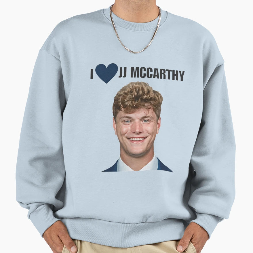 Jj Mccarthy Heart Sweatshirt - Casual Everyday Wear Men Women - T-Shirt, Sweatshirt, Hoodie
