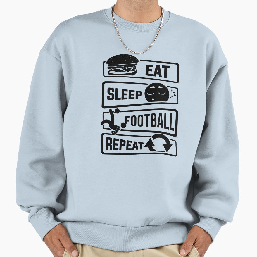 Daily Life Cycle Part 3 Football Sweatshirt - Graphic Print Men Women - T-Shirt, Sweatshirt, Hoodie