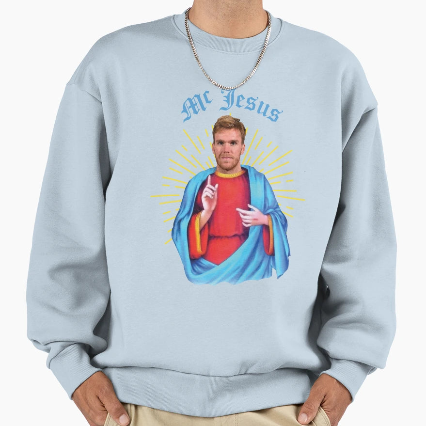 Mcjesus Mc Jesus Macjesus Sweatshirt - Minimalist Print Men Women - T-Shirt, Sweatshirt, Hoodie