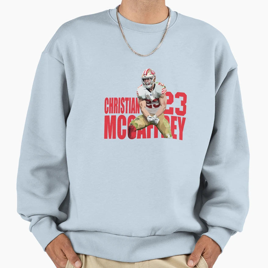 Christian 49Ers Mccaffrey Sweatshirt - Minimalist Print for Adults - T-Shirt, Sweatshirt, Hoodie