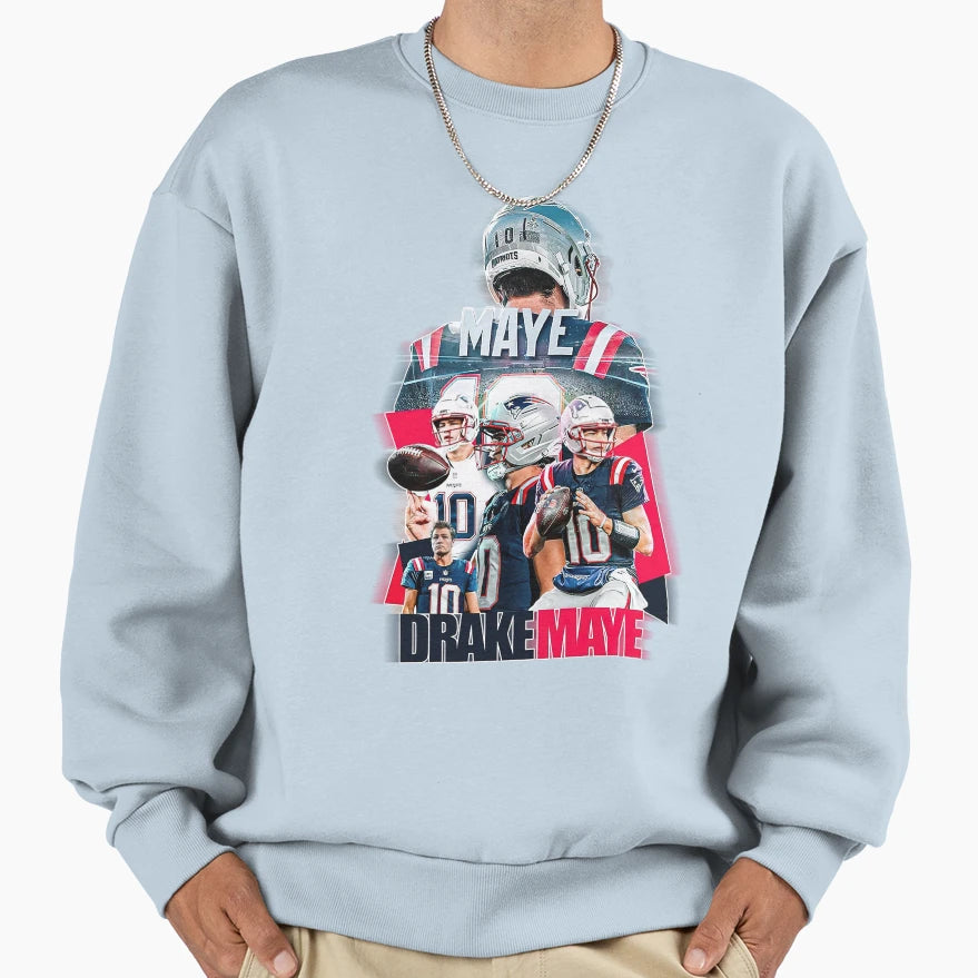 Drake Maye New England Patriots Sweatshirt - Graphic Print Unisex - T-Shirt, Sweatshirt, Hoodie