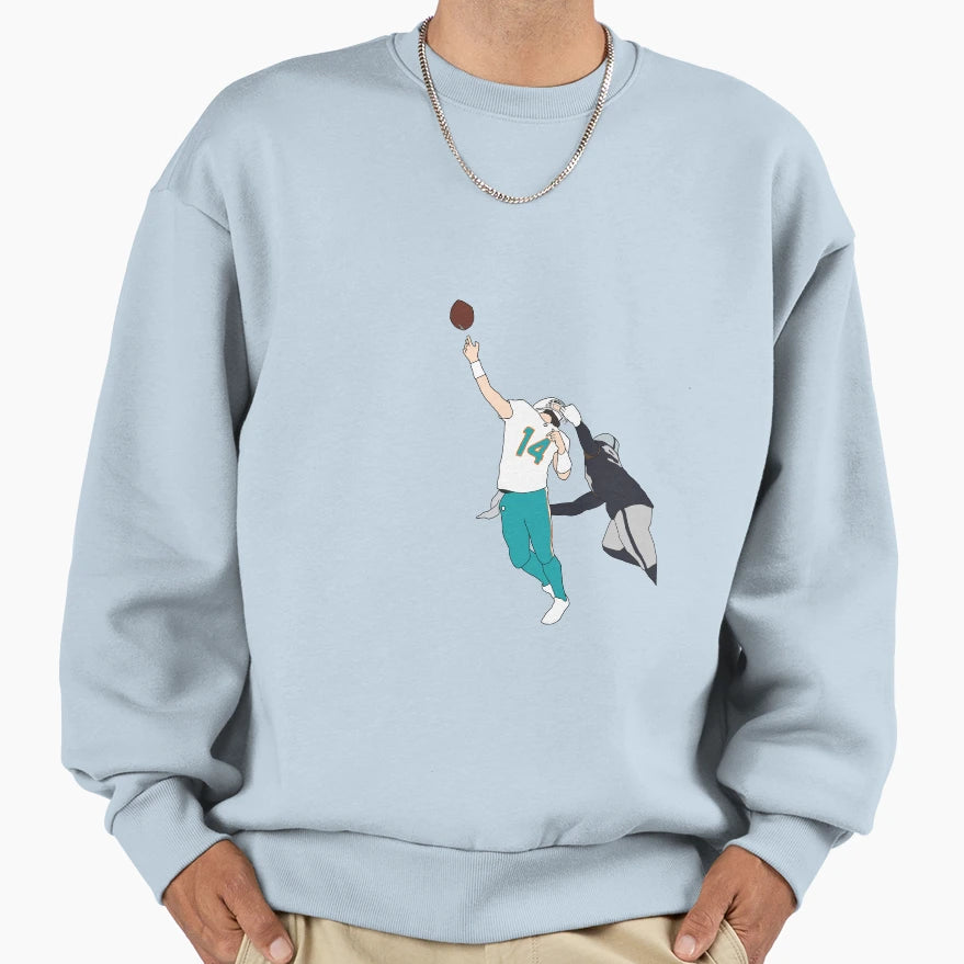 Miami Dolphins Ryan Fitzpatrick Sweatshirt - Graphic Print Unisex - T-Shirt, Sweatshirt, Hoodie