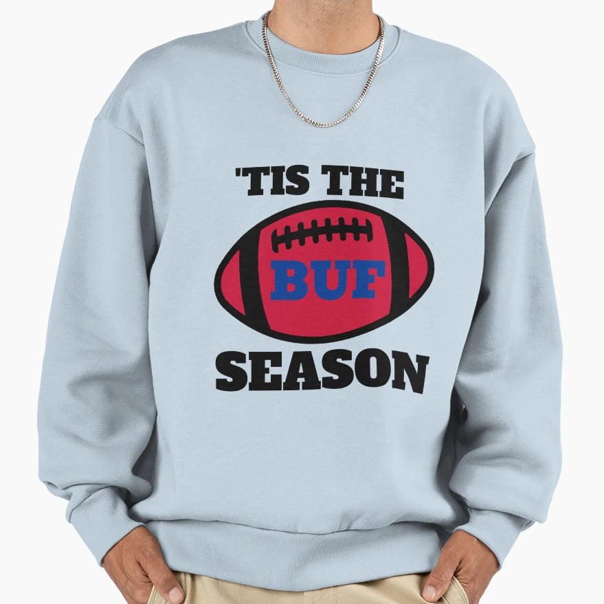 Bills Tis Season Football Sweatshirt - Custom Art Print for Adults - T-Shirt, Sweatshirt, Hoodie