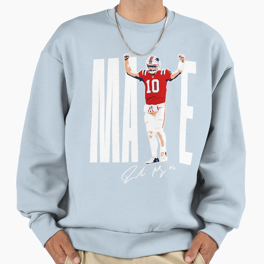 New England Football Maye Sweatshirt - Graphic Print for Adults - T-Shirt, Sweatshirt, Hoodie