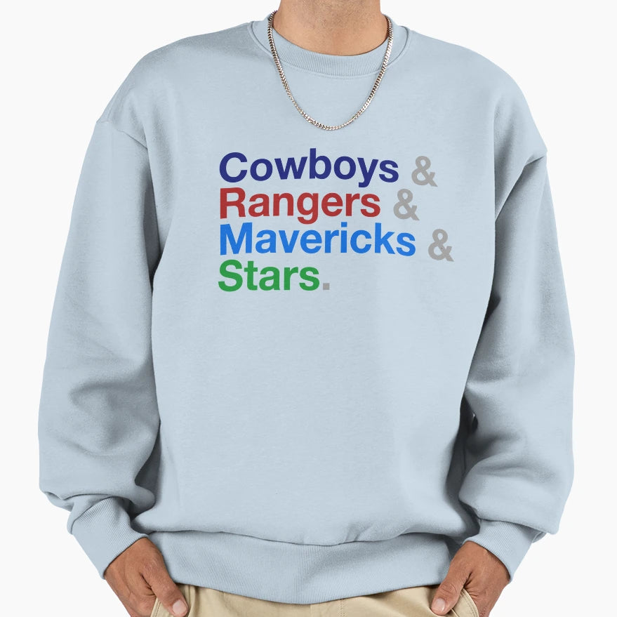 Dallas Sports Sweatshirt - Trendy Graphic for Adults - T-Shirt, Sweatshirt, Hoodie
