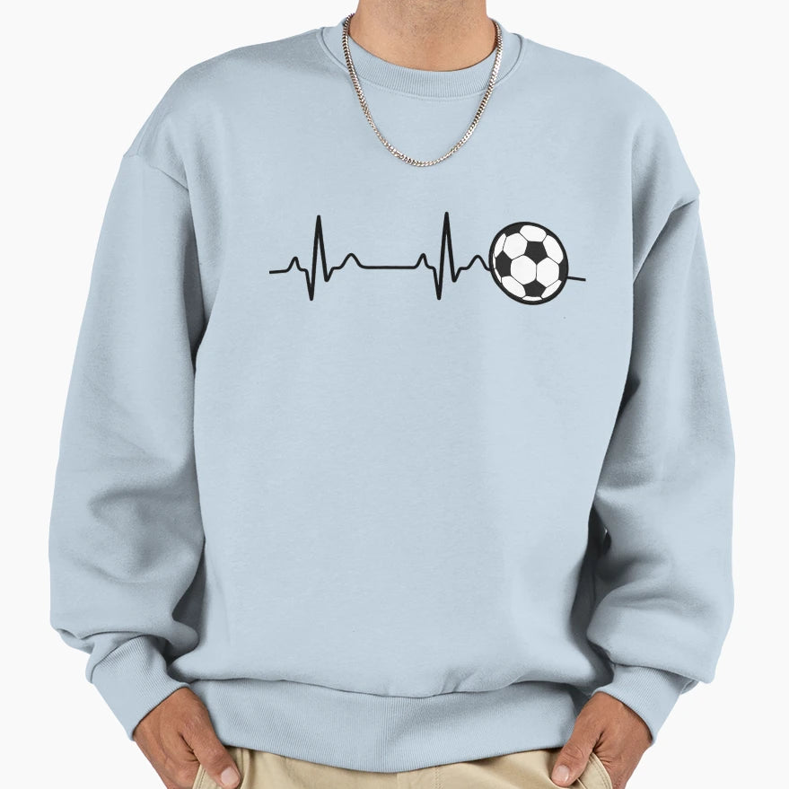 Soccer Keeps My Heart Kicking Sweatshirt - Graphic Print for Adults - T-Shirt, Sweatshirt, Hoodie