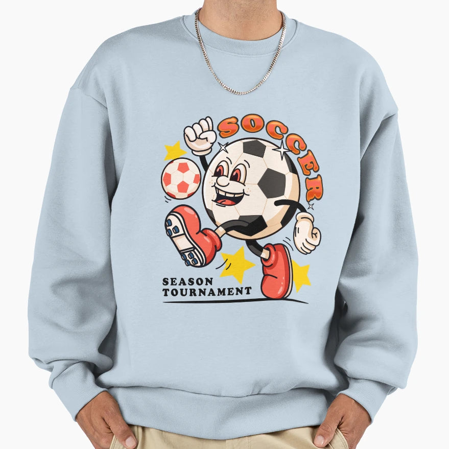 Soccer Soccer Mascot Character Sweatshirt - Custom Art Print for Adults - T-Shirt, Sweatshirt, Hoodie