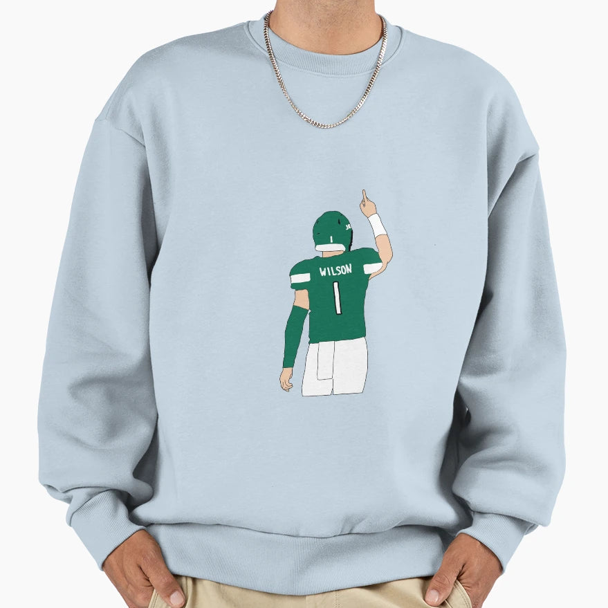 New York Jets Zach Wilson Sweatshirt - Minimalist Print for Adults - T-Shirt, Sweatshirt, Hoodie