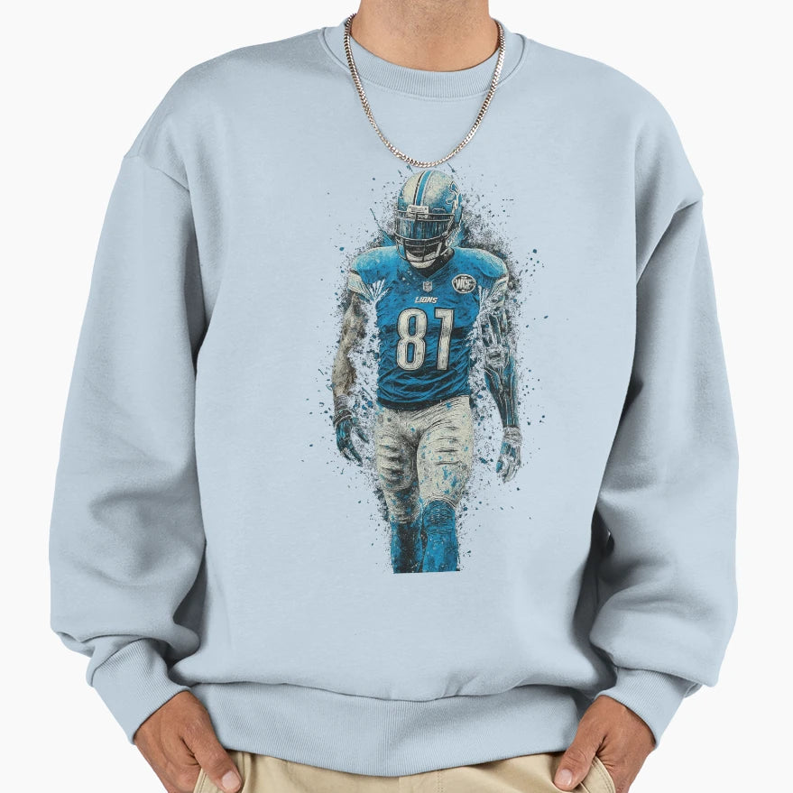 Calvin Johnson 81 Detroit Lions Sweatshirt - Aesthetic Graphic Men Women - T-Shirt, Sweatshirt, Hoodie