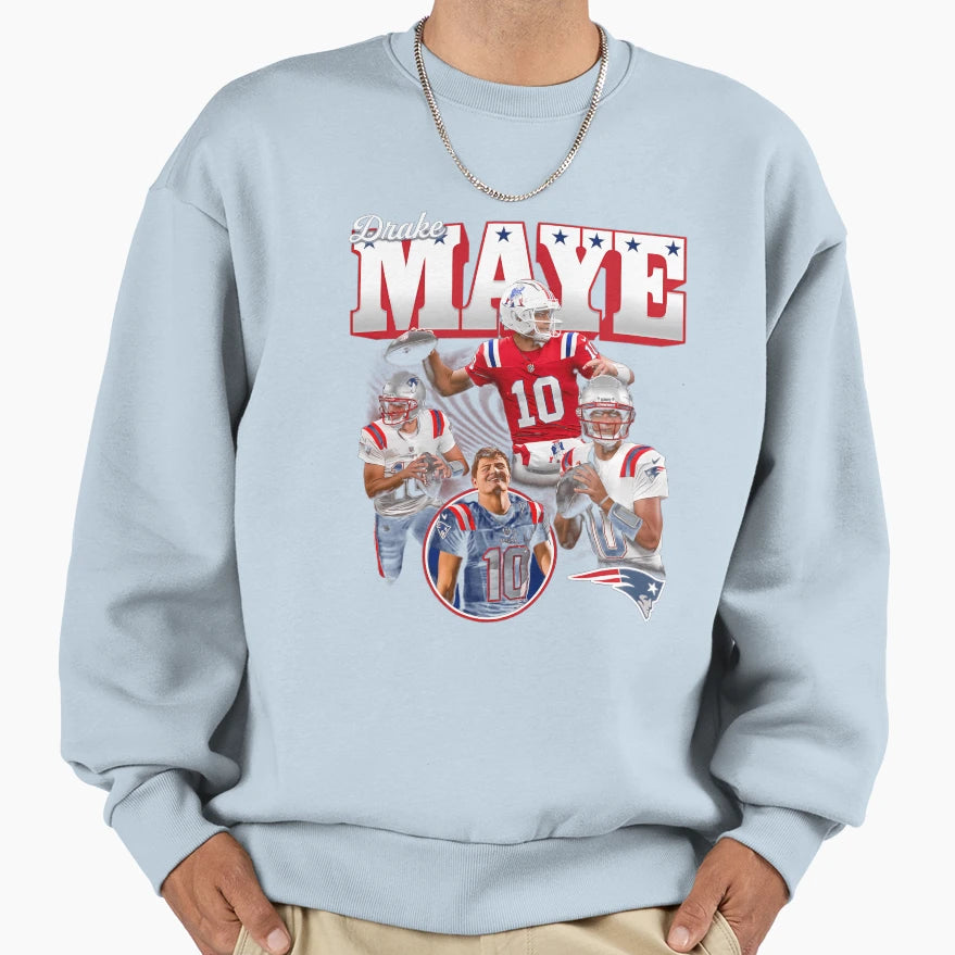 Drake Maye Sweatshirt - Fun Novelty Design for Adults - T-Shirt, Sweatshirt, Hoodie