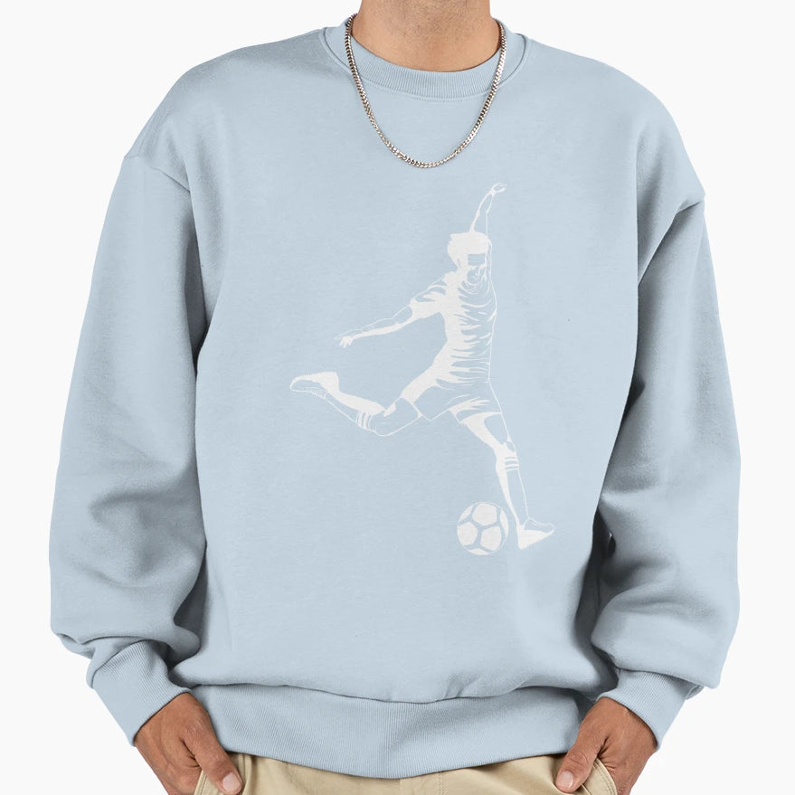 Soccer Player Art Picture Sweatshirt - Aesthetic Graphic for Adults - T-Shirt, Sweatshirt, Hoodie