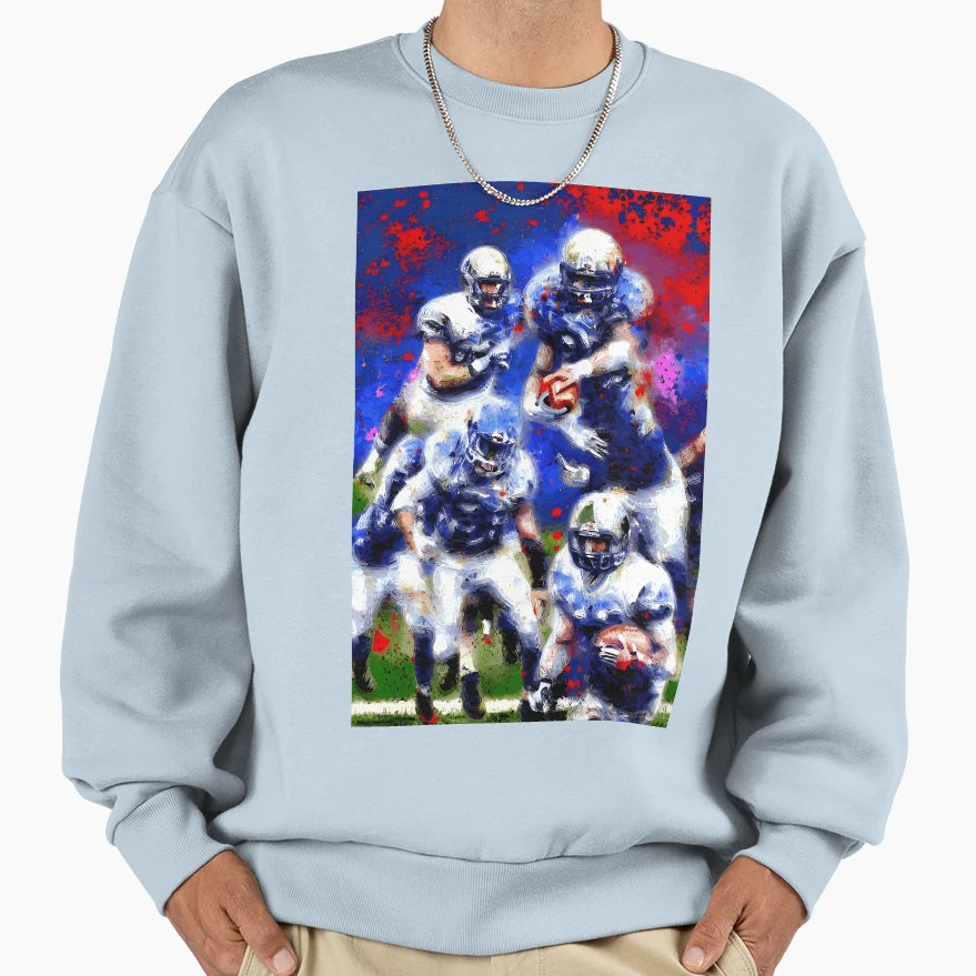 American Football Paint Splatter Sweatshirt - Aesthetic Graphic Men Women - T-Shirt, Sweatshirt, Hoodie