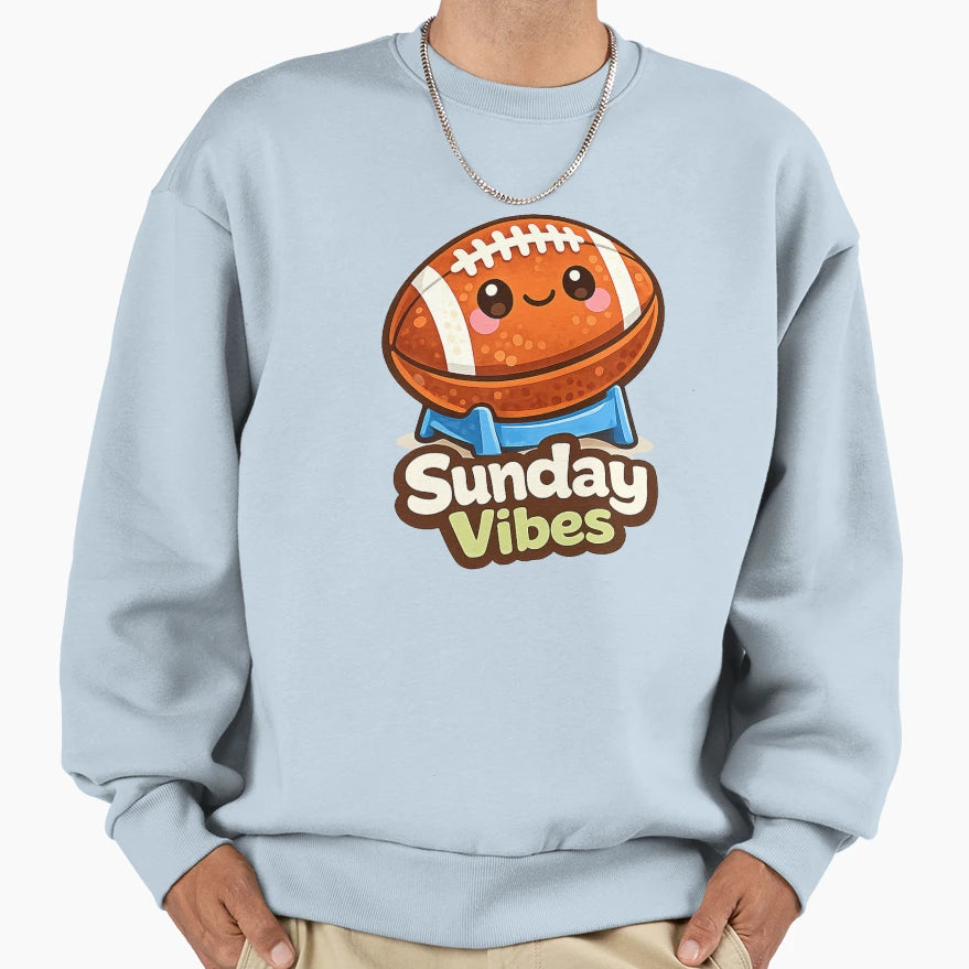 American Football Sunday Vibes Sweatshirt - Minimalist Print Men Women - T-Shirt, Sweatshirt, Hoodie