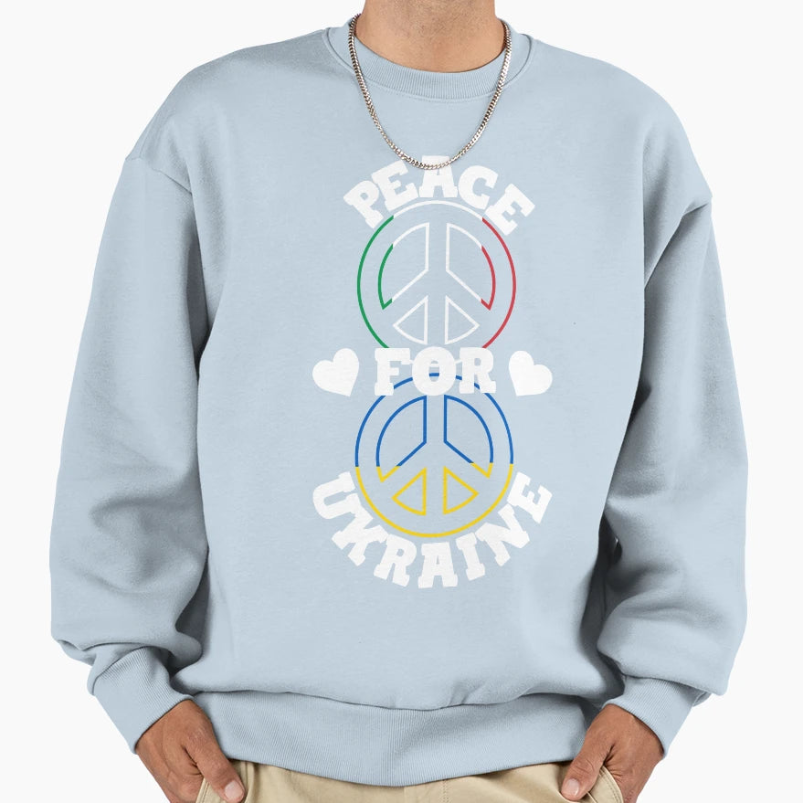 Peace Ukraine Italy Supporters Sweatshirt - Graphic Print Men Women - T-Shirt, Sweatshirt, Hoodie