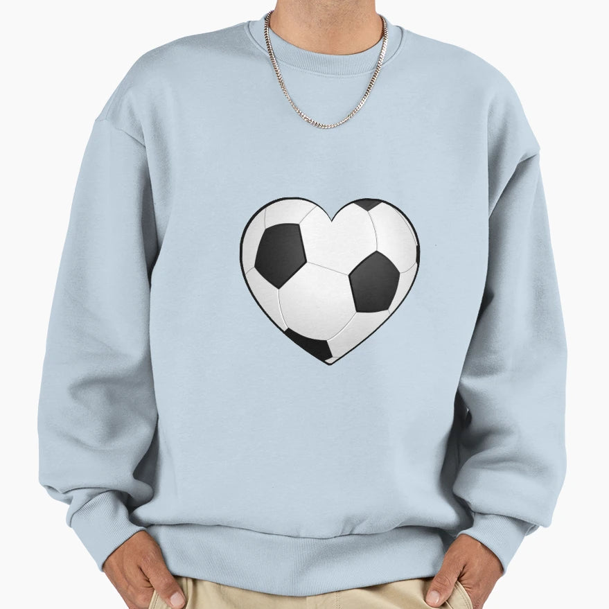 Soccer Heart Sweatshirt - Unique Graphic Unisex - T-Shirt, Sweatshirt, Hoodie