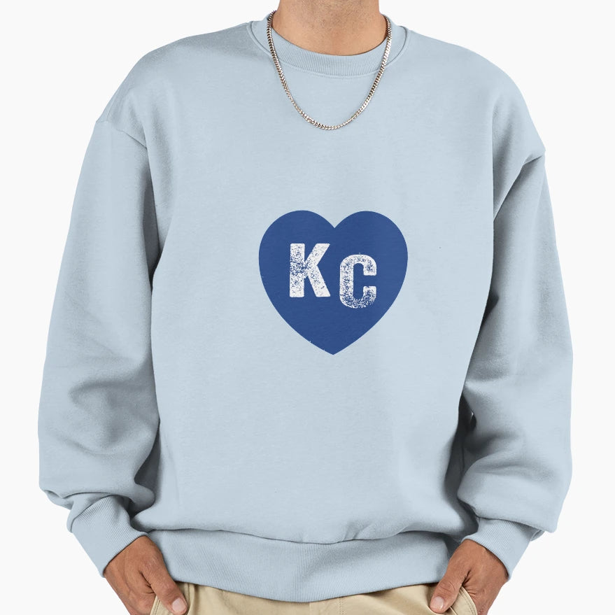 Kc Heart Kansas City Royal Sweatshirt - Casual Everyday Wear Men Women - T-Shirt, Sweatshirt, Hoodie