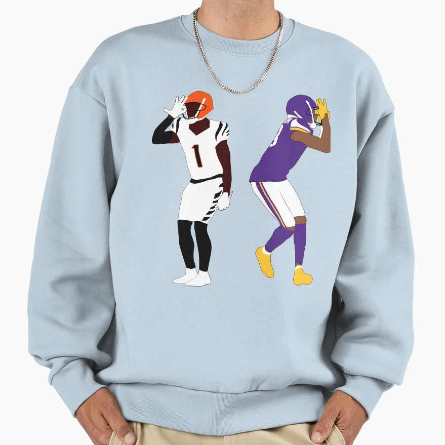 Griddy Duo JJ And Jammar Chase Sweatshirt - Casual Everyday Wear Unisex - T-Shirt, Sweatshirt, Hoodie
