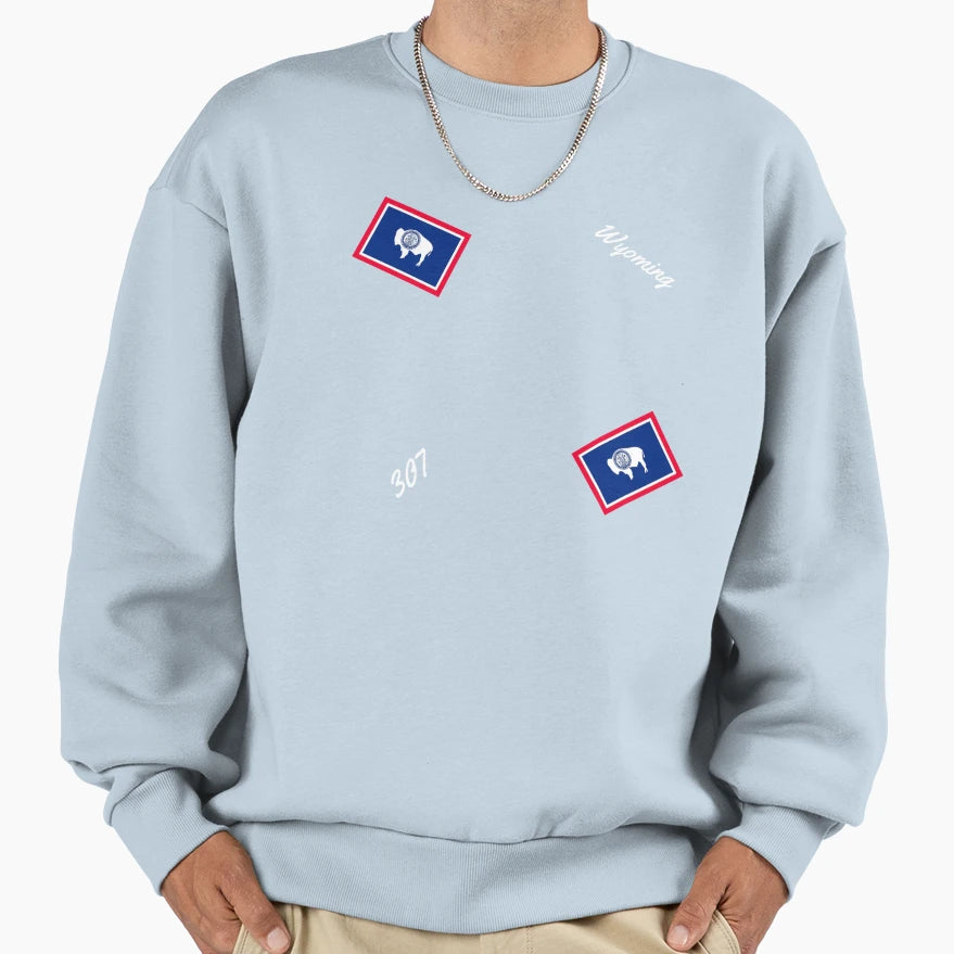 Wyoming Flag 307 Pattern Available Sweatshirt - Streetwear Style Men Women - T-Shirt, Sweatshirt, Hoodie