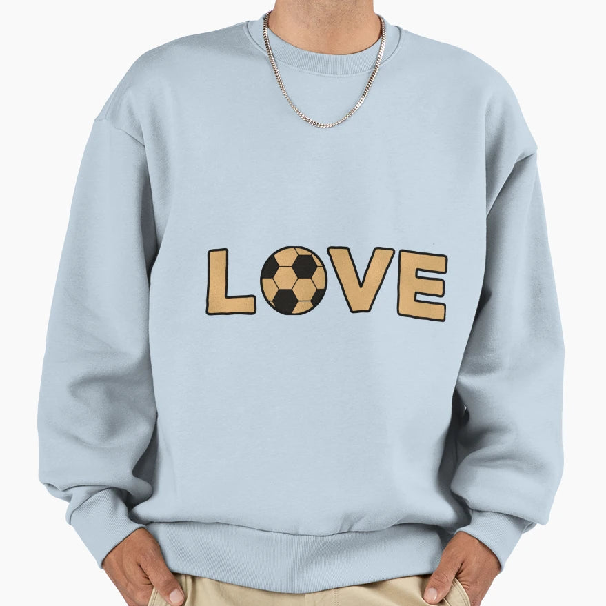 Gold Soccer Love Sweatshirt - Aesthetic Graphic Unisex - T-Shirt, Sweatshirt, Hoodie