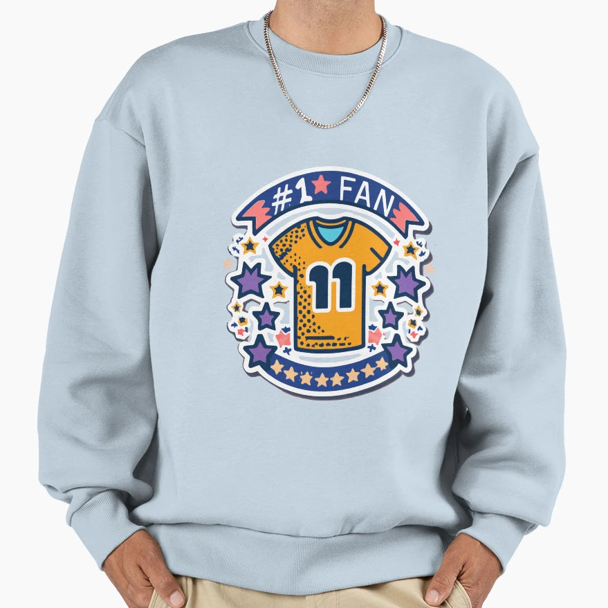 Baseball Mom 1 Fan Jersey Sweatshirt - Unique Graphic Men Women - T-Shirt, Sweatshirt, Hoodie