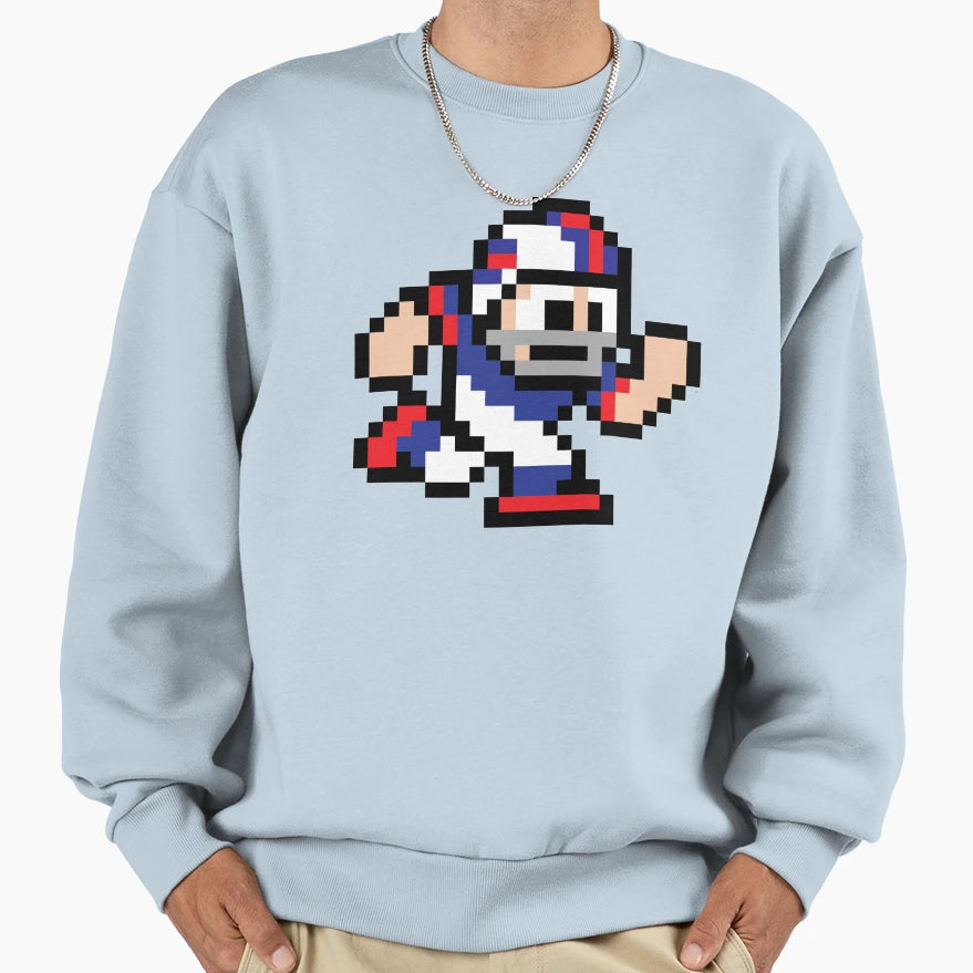 8 Bit Player Buffalo Bills Sweatshirt - Novelty Apparel for Adults - T-Shirt, Sweatshirt, Hoodie