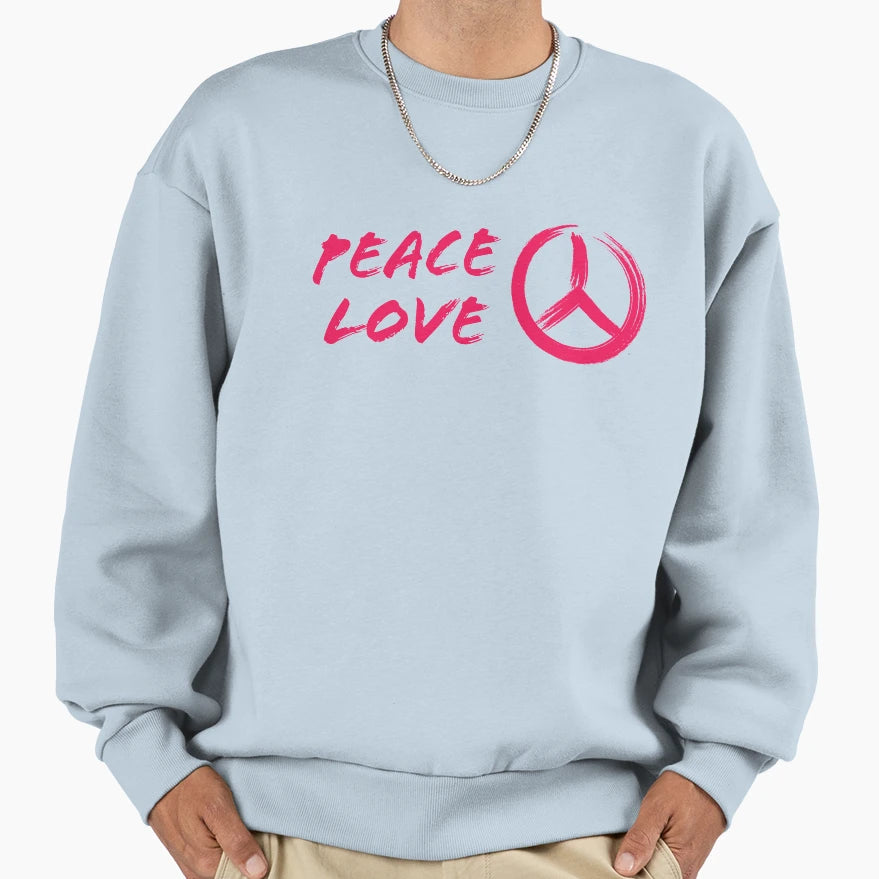 Hippie Loveheart Sweatshirt - Casual Everyday Wear Men Women - T-Shirt, Sweatshirt, Hoodie