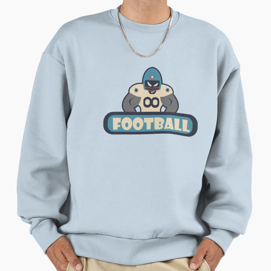 Football Sport Blue Sweatshirt - Fun Novelty Design Unisex - T-Shirt, Sweatshirt, Hoodie